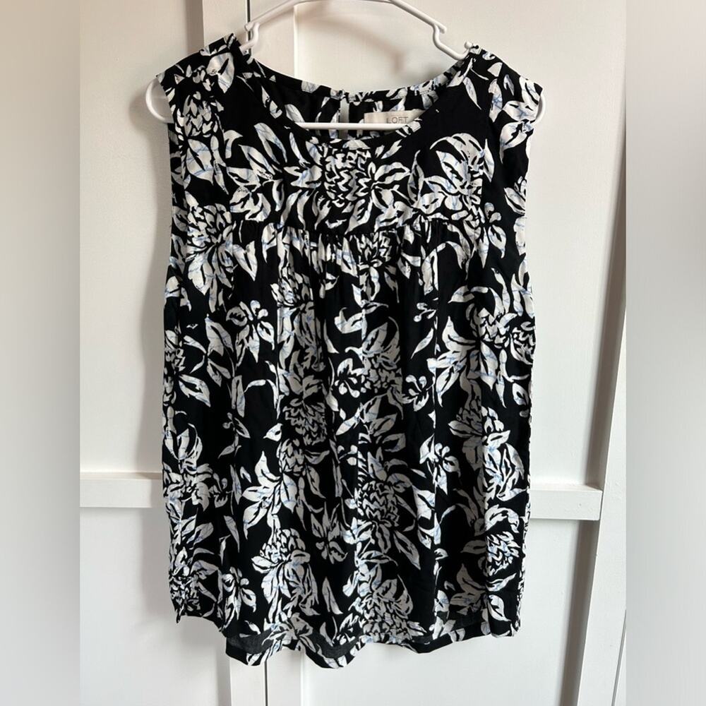 LOFT Floral Tank Blouse